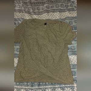 Casual Olive Green Women's Top